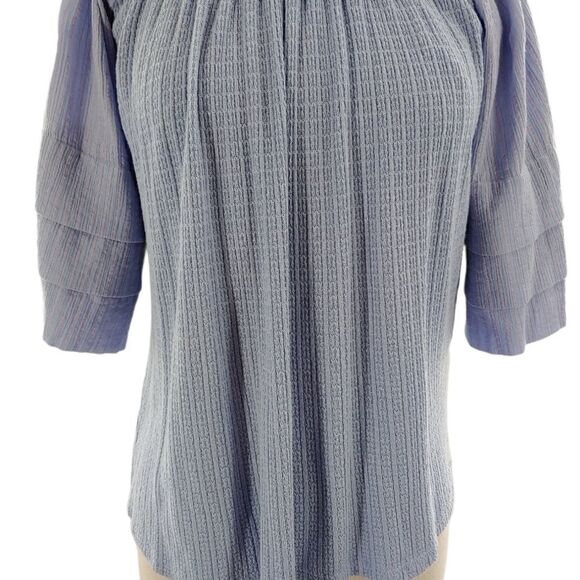 Lucky Brand 3/4 sleeve top in periwinkle small - Picture 5 of 11